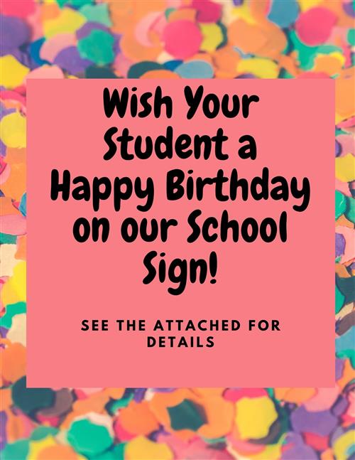 Happy Birthday Sign 